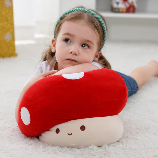 Plush Mushroom Pillow, 12 Inch Cute Stuffed Mushroom, Plush Toy Room Decor Gift for Kids and Adults