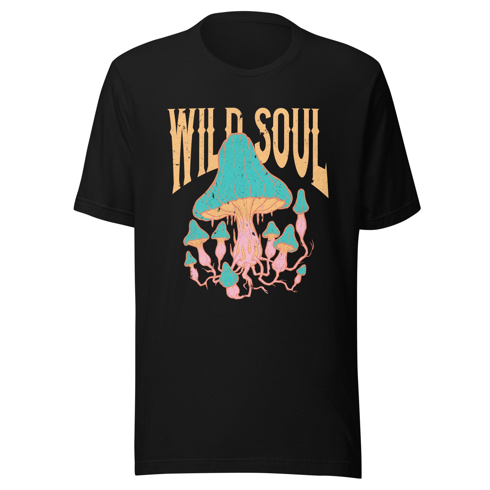 Wild Soul T-Shirt Retro Style T-Shirt, Hippie Mushroom Tee Vintage Inspired Cotton T-Shirt Comfort Colors T-Shirt Oversized Tee