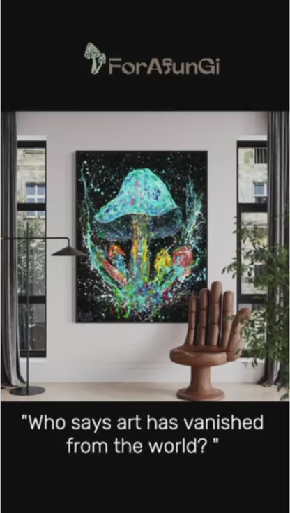 Mushroom Painting: Handcrafted Forest Elegance for Foragers